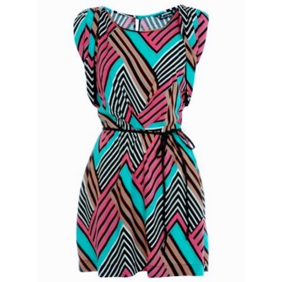 Miss Selfridge Bold Print 80's Style Dress - Picture 1 of 5